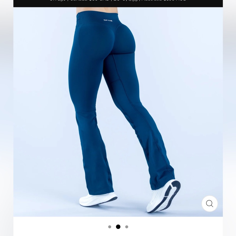 Petrol blue vision DFYNE LEGGINGS flares.  SHORT XSMALL